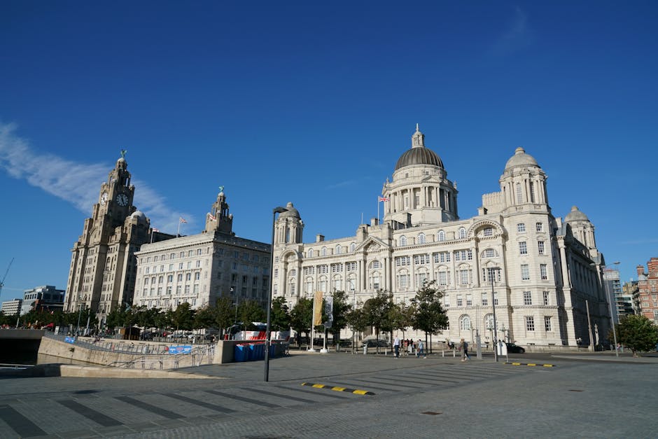 Liverpool landmarks, cityscape, waterfront, cultural sites
