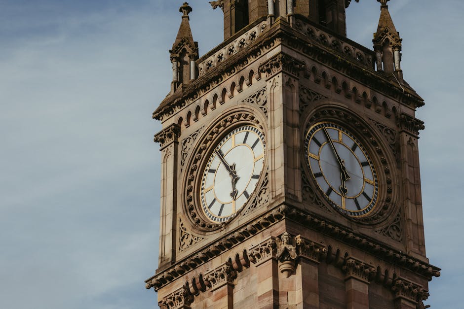 Belfast cityscape, historic landmarks, vibrant streets